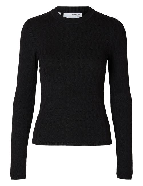 Slfcabala Ls Knit O-Neck Selected Femme Black