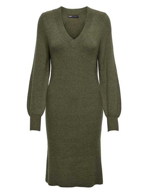 ONLY Onlkatia Ls V-Neck Dress Nca Knt ONLY Khaki