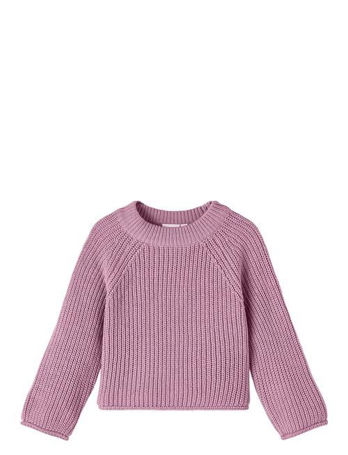 Se name it Nmfvenja Ls Loose Short Knit Name It Pink ved Booztlet