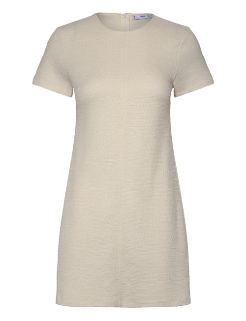 Mango Short Tweed Dress Mango Cream