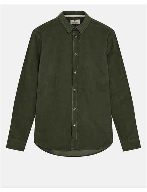 Akleif Solid Cord Shirt Anerkjendt Khaki