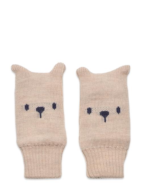 Se CeLaVi Mittens - Knitted CeLaVi Beige ved Booztlet