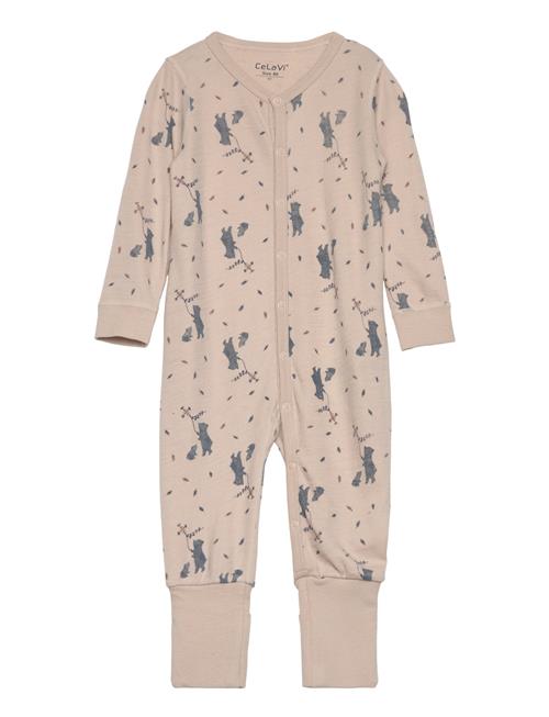 CeLaVi Jumpsuit Ls - Aop CeLaVi Beige