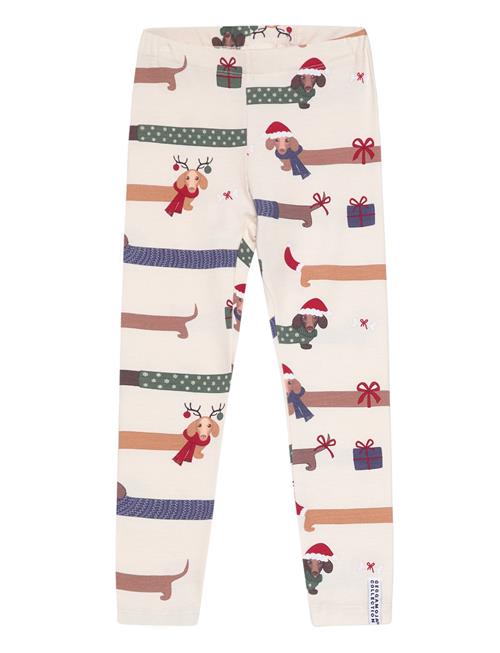 Bamboo Leggings Santa Dogs 65 62/68 Geggamoja Cream