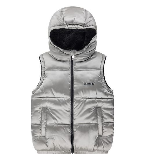 Se Levis Levis Vest - Vendbar - Fleece - Silver/Black ved KidsWorld