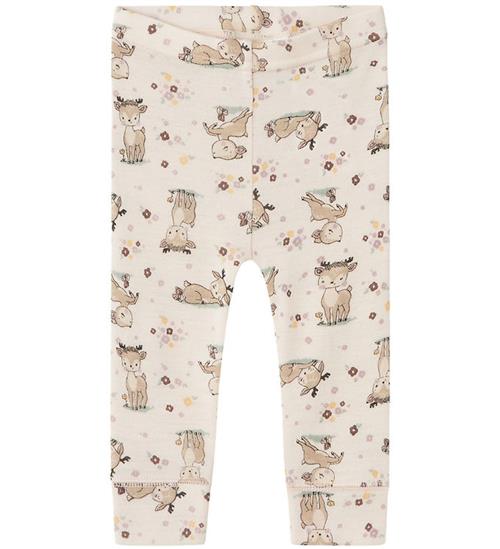 Se Name It Leggings - Uld - NbfWillit - Lilac Ash m. DÃ¥dyr ved KidsWorld