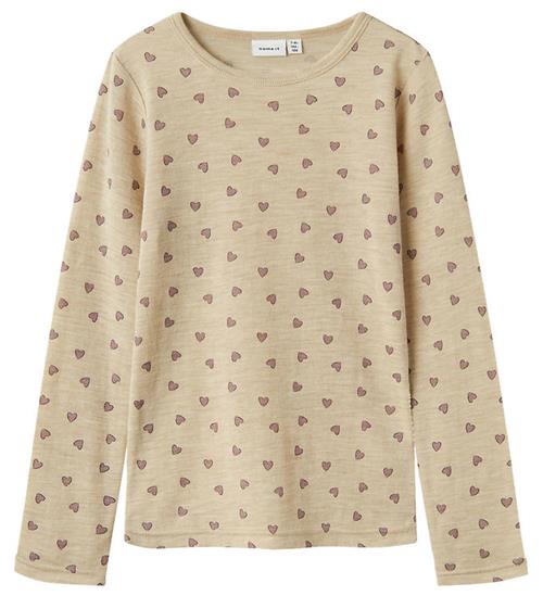 Se Name It Bluse - Uld - NkfWang - Pure Cashmere m. Hjerter ved KidsWorld