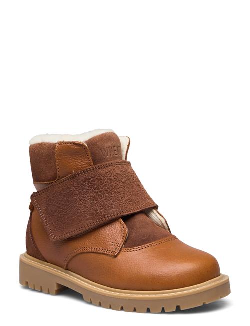 Wheat Sigge Print Velcro Boot Wheat Brown