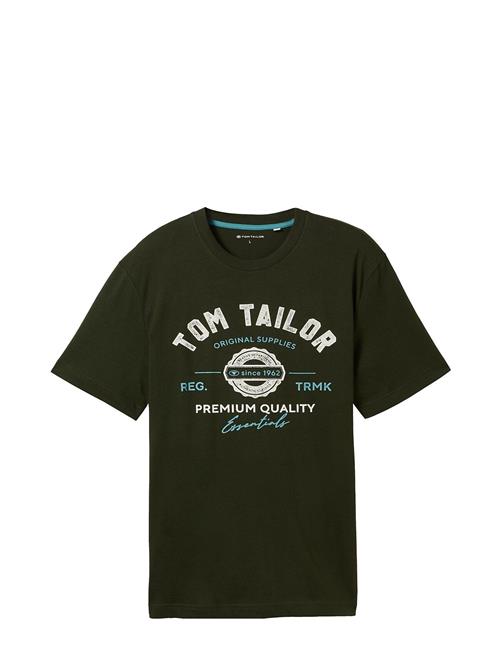 Se Tom Tailor Logo Tee Tom Tailor Khaki ved Booztlet