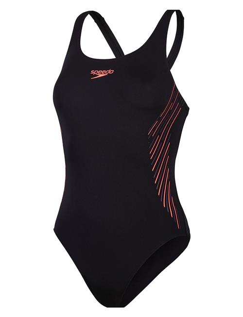 Speedo Womens Placement Muscleback Speedo Black