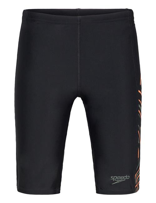 Speedo Boys Plastisol Placement Jammer Speedo Black