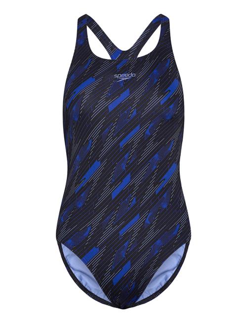 Speedo Womens Hyperboom Allover Medalist Speedo Black