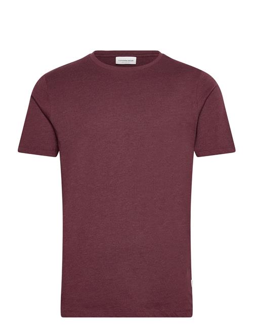 Basic Tee S/S In Melange Lindbergh Burgundy