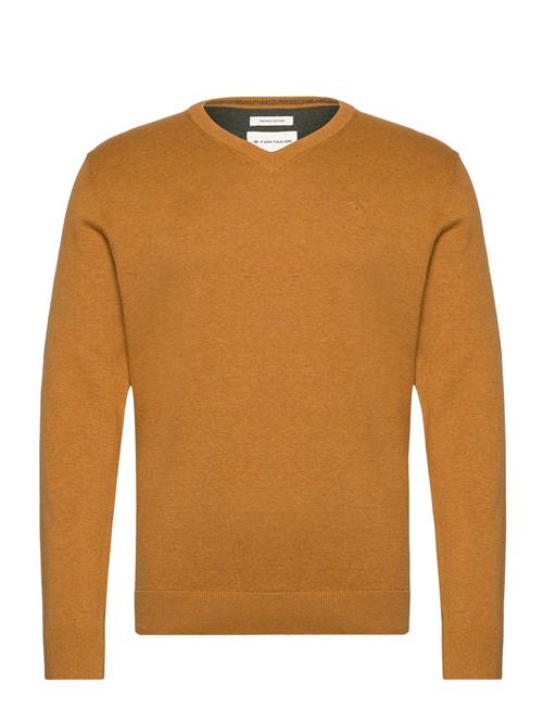 Se Tom Tailor Basic V-Neck Knit Tom Tailor Yellow ved Booztlet