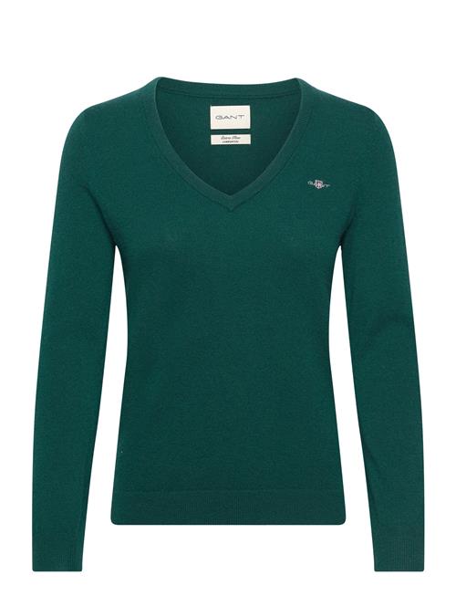 GANT Extrafine Lambswool Blend V-Neck GANT Green