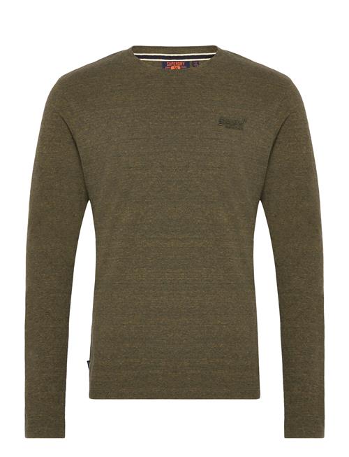 Se Superdry Essential Logo Long Sleeve Top Superdry Green ved Booztlet