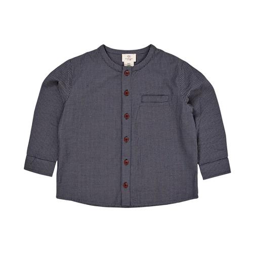 Copenhagen Colors Check Shirt w. Placket  Navy Check Combi | Marine blå | 86 cm