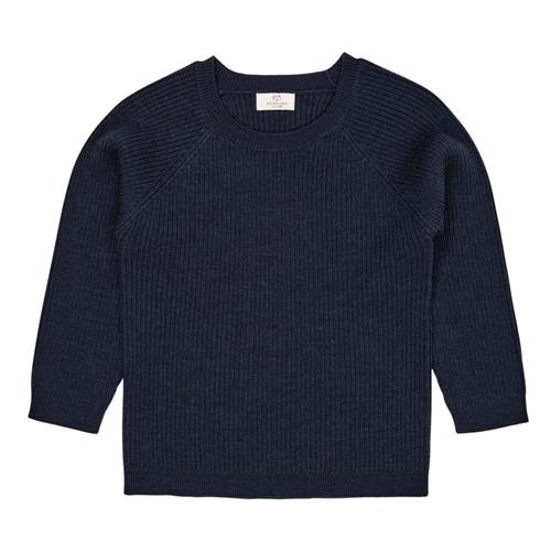 Copenhagen Colors Merino Classic Rib Blouse  Navy | Marine blå | 92 cm