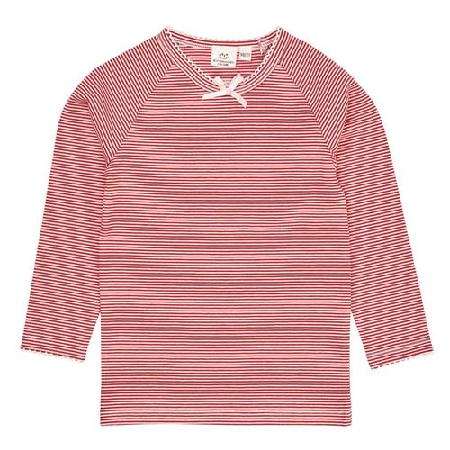 Copenhagen Colors Striped Ls Tee w Bow  Red/Cream Stripe | Rød | 92 cm