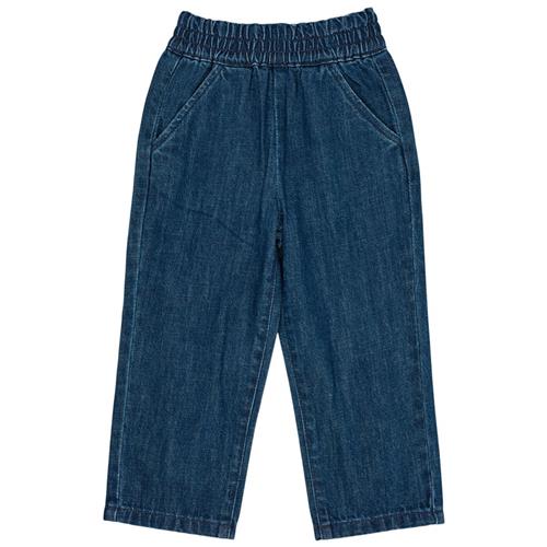 Copenhagen Colors Organic Chinos w Bow, Regular Fit  Dark Indigo Blue Washed | Blå | 98 cm