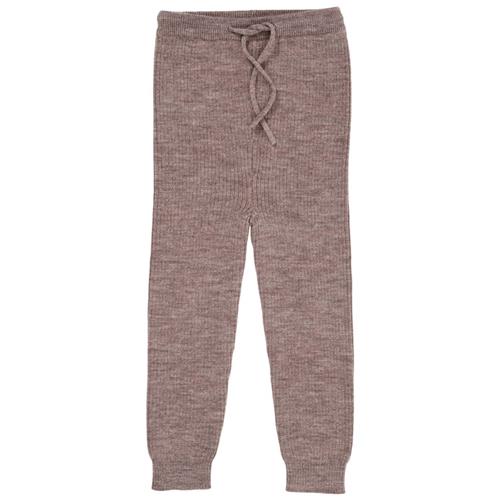 Copenhagen Colors Merino Classic Rib Leggings w Drawstrings  Natural Melange | Beige | 62 cm