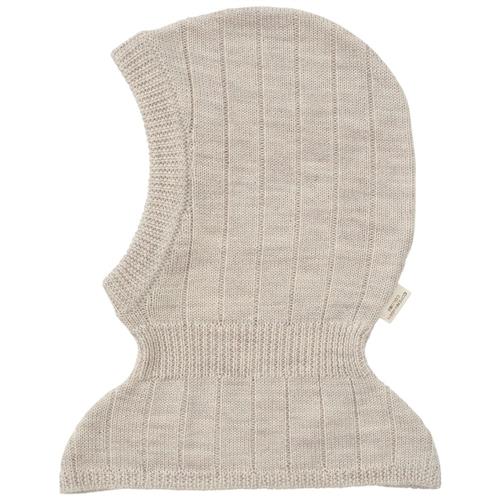 Copenhagen Colors Rib Knitted Balaclava In Merino Wool  Pale Cream Melange |  | 48/50 cm