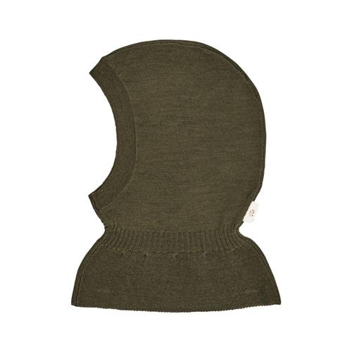 Copenhagen Colors Lt. Knitted Merino Balaclava with Frill  Forest Green | Grønn | 53/54 cm