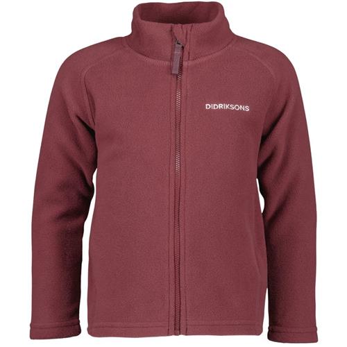 Se Didriksons MONTE KIDS FULL-ZIP 10  Rusty Wine | Rød | 100 cm ved Babyshop