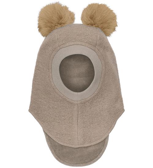 Se Huttelihut Elefanthue - Uld - 2-lags - Camel Melange m. Kvaste ved KidsWorld