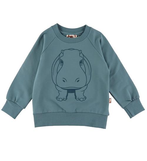 Se DYR-Cph Sweatshirt - Dyrbellow - BLue Grey Outline Flodhest ved KidsWorld