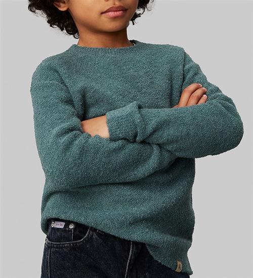 Se Calvin Klein Bluse - Boucle Crewneck - Strik - North Atlantic ved KidsWorld