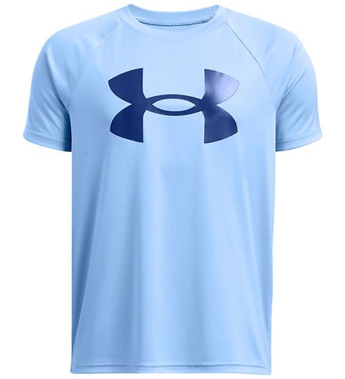 Se Under Armour T-shirt - Tech Big Logo - Horizon Blue/MÃ¸rkeblÃ¥ ved KidsWorld