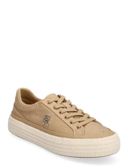 Se Tommy Hilfiger Vulc Sneaker Linnen Tommy Hilfiger Beige ved Booztlet