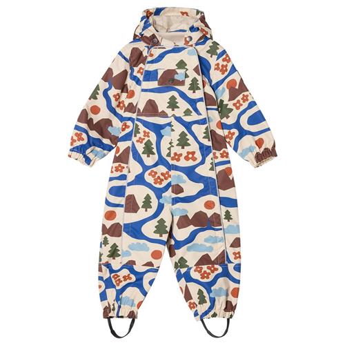 Kuling Milano Mønstret Skaloverall Doodle Map | Blå | 86 cm