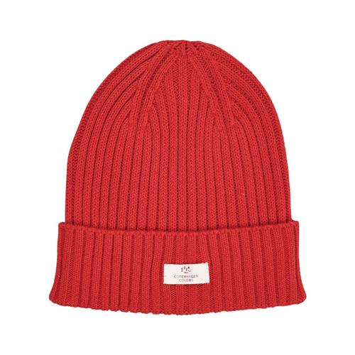 Copenhagen Colors Cotton Knitted Classic Beanie  Red | Rød | 44/46 cm