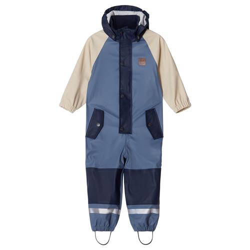 Se Kuling Edinburgh Kontrastfarvet Genanvendt Regndragt Flintstone Blue/Navy | Blå | 86/92 cm ved Babyshop