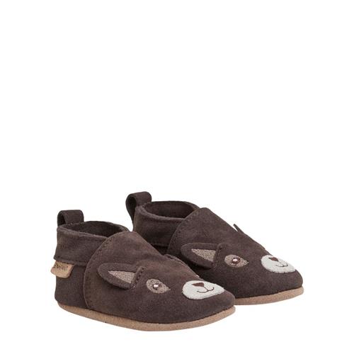 Se EnFant Slippers Suede Animal  Chocolate Brown | Brun | 19 EU ved Babyshop