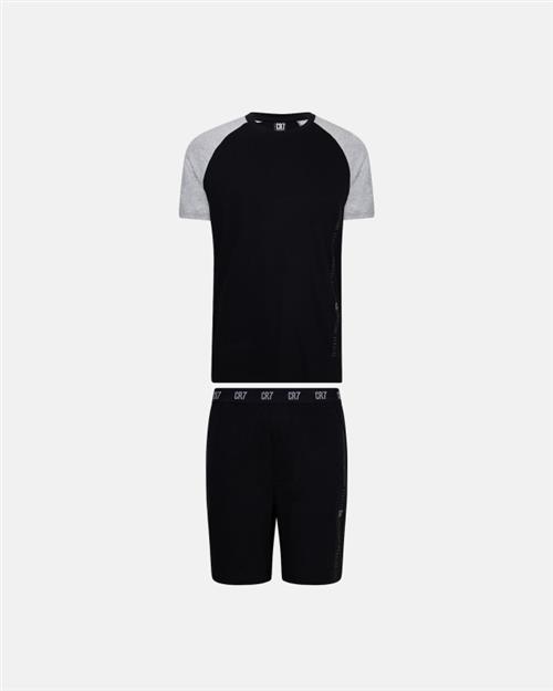 Pyjamas m. shorts | 100 bomuld | Sort