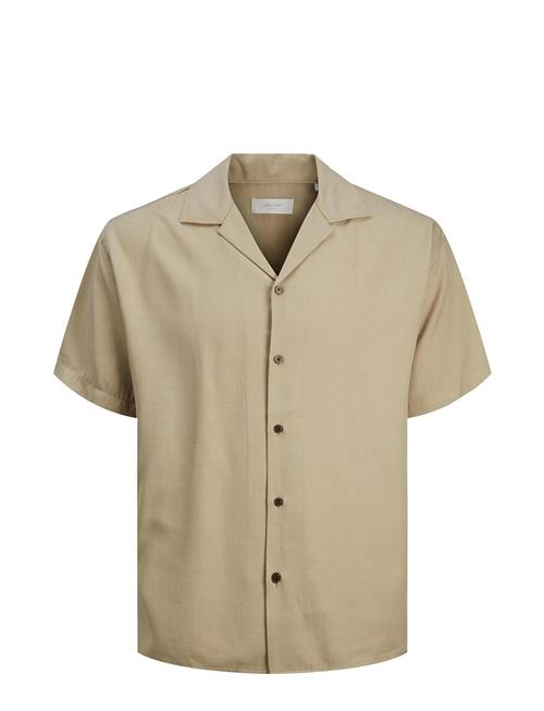 Jack & Jones Jprccaaron Tencel Resort Shirt S/S Ln Jack & J S Beige