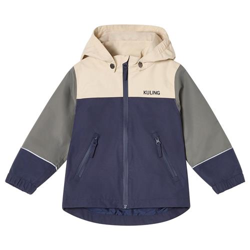 Se Kuling Lillehammer Kontrastfarvet Skaljakke Green/Navy | Marine blå | 110 cm ved Babyshop