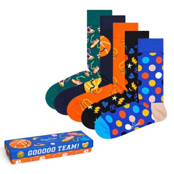 Happy socks Strømper 5P Game Day Gift Box Flerfarvet bomuld Str 36/40