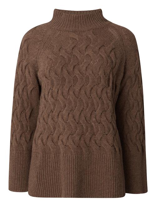 Se Lexington Clothing Elisabeth Recycled Wool Mock Neck Sweater Lexington Clothing Brown ved Booztlet