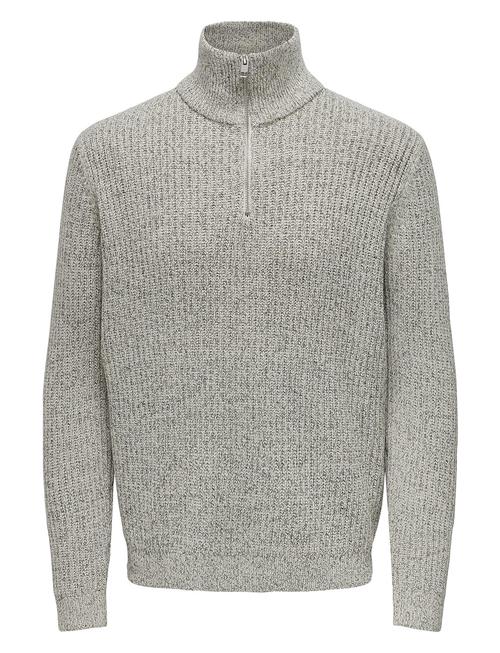 ONLY & SONS Onsmalaki Reg 7 Half Zip Knit Cs ONLY & SONS Grey