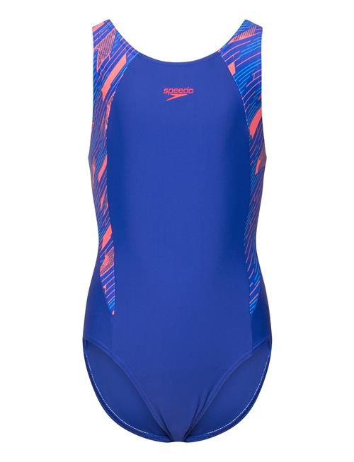 Se Speedo Girls Hyperboom Splice Muscleback Speedo Blue ved Booztlet