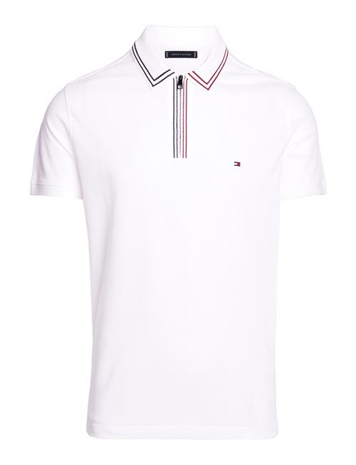 Tommy Hilfiger Rwb Zip Placket Tipping Reg Polo Tommy Hilfiger White