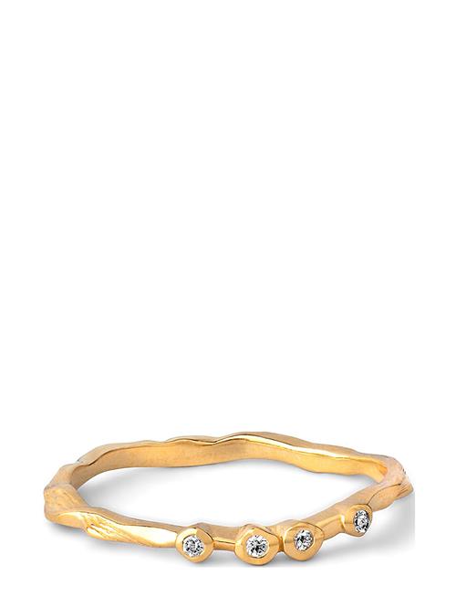 Lily Ring Enamel Copenhagen Gold