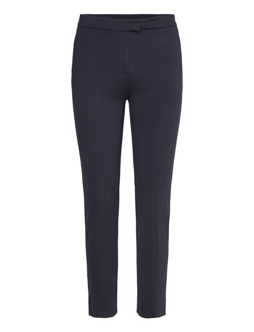 Se Mango Rome-Knit Straight Trousers Mango Navy ved Booztlet