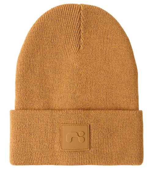 Se Name It Hue - Strik - Beanie Badge - NknMalik - Brown Sugar ved KidsWorld