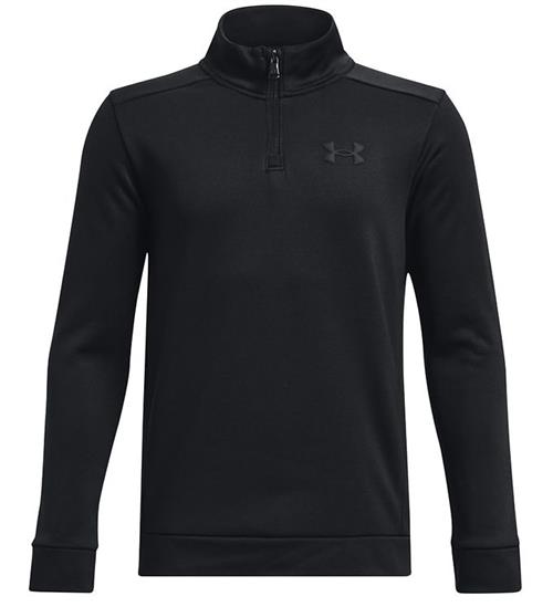 Se Under Armour Bluse - Fleece - 1/4 Zip - Sort ved KidsWorld