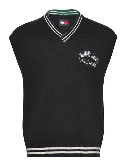 Tommy Jeans Tjm Rlx Varsity Knitted Vest Tommy Jeans Black